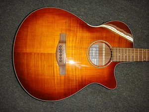 Ibanez AEG70 Grand Concert A/E Guitar Flamed Maple Top Tiger Burst High Gloss - Picture 1 of 7