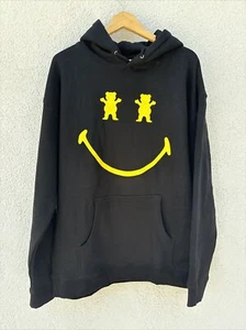 Felpa con cappuccio Grizzly Grip Tape Smiley World Colab nera media prezzo al pubblico consigliato $78 - Foto 1 di 7