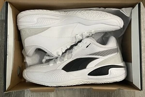 Zapato de baloncesto Puma Court Rider Team blanco negro 195660-03 para hombre talla 8 NUEVO - Imagen 1 de 9