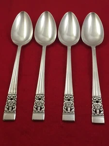 Oneida Community CORONATION Silver Plate 1936 Silverware 4-Oval Soup Spoons - Picture 1 of 5