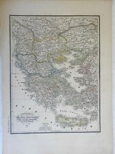 Ancient World Balkans Greece Macedonia Thrace Crete Epirus 1842 Heck map