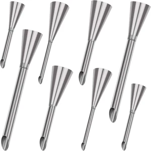 8 Pieces Cream Icing Piping Nozzle Tip Stainless Steel Puff Nozzle Tip Cake Deco - Picture 1 of 7