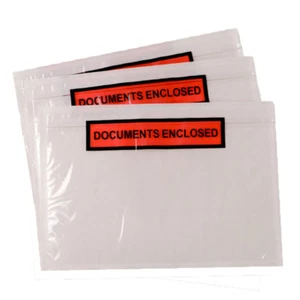 Document Enclosed Wallets Pouch A7 A6 A5 Printed & Plain Self Adhesive - Picture 1 of 2