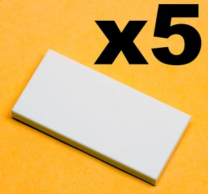 NUEVO LEGO - AZULEJOS - 2 x 4 - azulejo blanco x 5 - azulejo plano liso 2x4 - Imagen 1 de 1