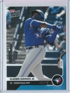 2020 Topps Now Road to Opening Day VLADIMIR GUERRERO JR. Blue Blue Jays 48/49