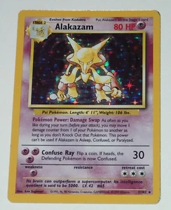1999 Alakazam #1/102 Holo Rare - 1999 Base Set Pokémon TCG - READ - Imagen 1 de 16