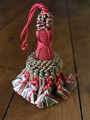 Llavero vintage con borla para muebles rojo/oliva Foto 1 de 4