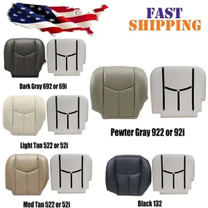 Fits 2003-2006 Chevy Silverado Driver Bottom Leather Seat Cover & Foam Cushion - Picture 1 of 72