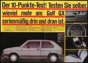 VW Golf 1 Prospekt, VAG, Golf GX, 1983 - Picture 1 of 2