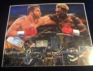 Canelo v Charlo Art Print By Killian Art - Picture 1 of 3