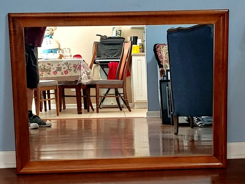 Moosehead Furniture Maple Wood Framed Mirror Monson Maine Mid-Century Modern Cover