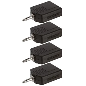 4 Pcs 3.5mm Male to Dual 6.35mm Female Stereo Audio Y Splitter Adapter Converter - Picture 1 of 2