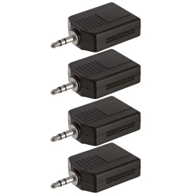 4 Pcs 3.5mm Male to Dual 6.35mm Female Stereo Audio Y Splitter Adapter Converter - Image 1 of 2