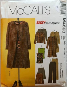 McCall's M4603 UNCUT Misses Size 8 10 12 14 Jacket Top Skirt Pants Pattern - Picture 1 of 3