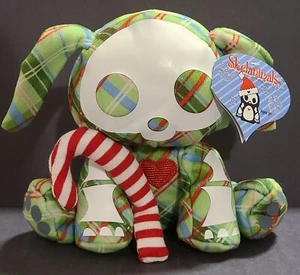 Skelanimals - Dax The Dog. Green Plaid With Candy Cane. Retired. Vintage! NWT! - Picture 1 of 4