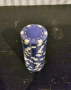 11.5 Gram Gambling Chips, Pack of 25, Blue, NEW, Dice Faces - Picture 1 of 3