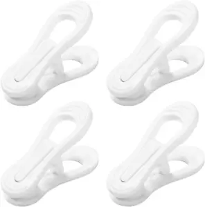 20 Pcs Multi-Purpose Clips for Hangers, White Clothes Hanger Clips, Standard Pla - Picture 1 of 3
