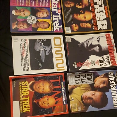LOT OF 6 VINTAGE 1990'S STAR TREK MAGAZINES TIME OMNI ENTERTAINMENT WEEKLY  - Image 1 of 4