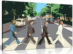 Panther Druck The Beatles Abbey Road 8 Bit Leinwand Wandbild Bild Druck - Bild 1 von 5