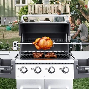 Electric Barbeque Grill Rotisserie Kit Grills Electric BBQ Grill with 110V Outdo - Picture 1 of 10