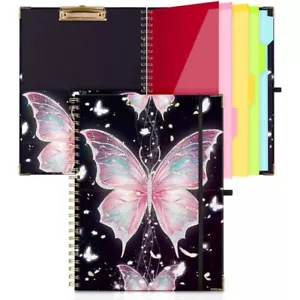 Spiral Clipboard Folio with Storage, Clipboard Folder, Medium Butterfly - Picture 1 of 7