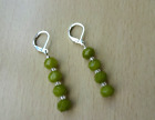 Olivine (Peridot} /crystal faceted drop  EAR RINGS St Silver Gift wrapped