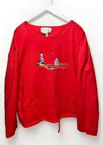 Sudadera Mandal Bay roja manga larga faro para mujer talla XL cordón - Imagen 1 de 14