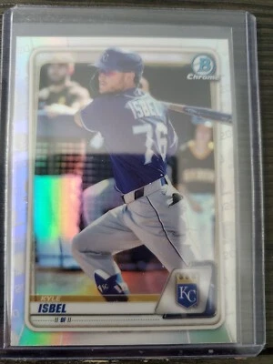 KYLE ISBEL KANSAS CITY ROYALS BD-182 2020 Bowman Chrome Refractor ROOKIE 3 - Image 1 of 2