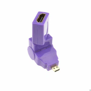 HDMI Buchse auf Micro Stecker 360 Grad Multi Winkel drehbar Adapter [008717] - Bild 1 von 6