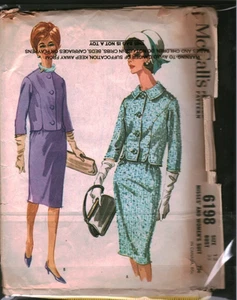 6198 Vintage McCalls SEWING Pattern Misses 1960s Maternity Jacket Skirt Suit 12 - Picture 1 of 2
