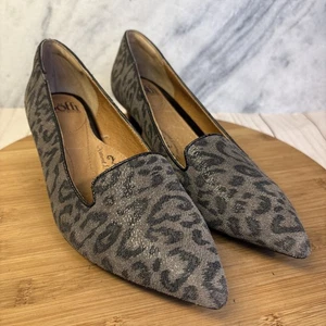 Zapatos de salón con estampado de leopardo suave tacón de gatito talla 7,5 M - Imagen 1 de 11