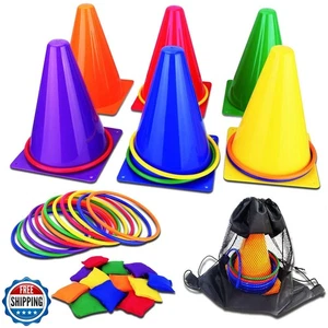 unanscre 31PCS 3 in 1 Carnival Outdoor Games Combo Set for Kids, Soft Plastic - Picture 1 of 5