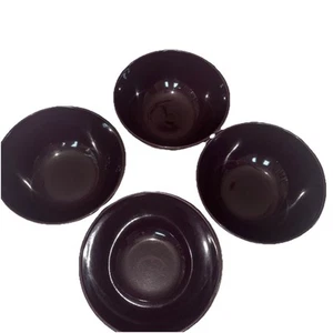Ikea Purple Lilac Eggplant Fargrik Set Of 4 Cereal Soup Bowls 6 1/4" Pre Owned - Picture 1 of 3