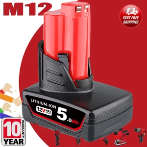 Für Milwaukee M12B4 Akku 12 Volt 5,0Ah Lithium Ion Akku 12V Li-Ion 4932430065 DE - Bild 1 von 12