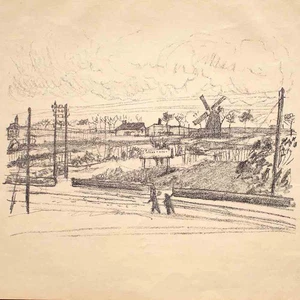 Rudolf Grossmann Expressionismus Landstraße Berliner Bilder Lithografie 1910 - Bild 1 von 4