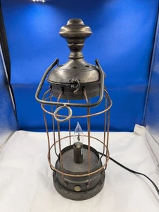 Ducks Unlimited Hanging Light Metal Cage Style Single Bulb Aged Appearance Lamp - Picture 1 of 9