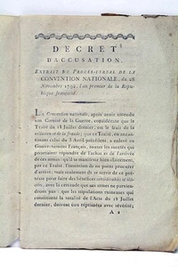 Examen Décret d'accusation Caron BEAUMARCHAIS Fusils de Hollande 1793 - Picture 1 of 10