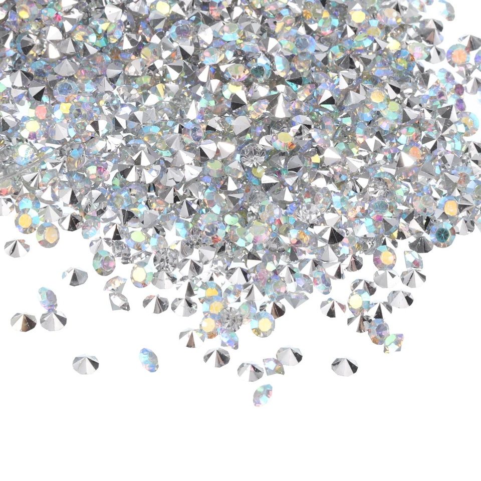 14000Pcs Acrylic Wedding Table Diamonds 3mm Crystals Gems Silver AB Foto 1 de 4