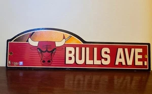Chicago Bulls Officiall Licensed Bulls Ave. Sign 17 3/ X 5 1/2 Jordan Era - Picture 1 of 7