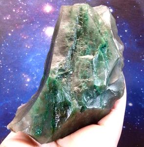307g Large Natural Rough Dark Green Royal Jade Specimen, Swaziland Africa - Foto 1 di 6