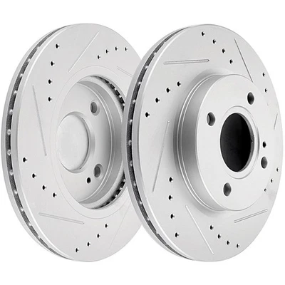 2x Front Brake Discs Rotors For 2011 2012 2013 2014-2019 Ford Fiesta 1.6L Foto 1 de 4