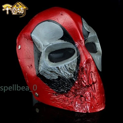 Marvel Anime Deadpool Cosplay Resin Mask Visor Halloween Party Prop Helmet Gift - Image 1 of 4