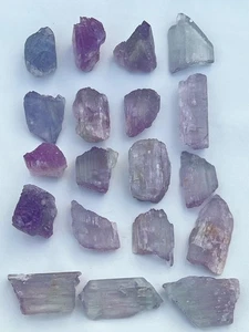 19pcs 500g Natural Multicolor Kunzite Crystals Lot | Terminated Afghan Specimens - Picture 1 of 6