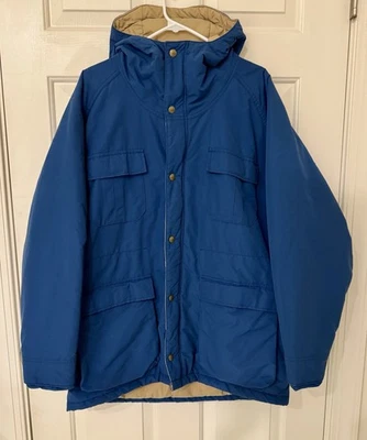 Vintage LLBean Baxter State Parka Men’s 1438 Large Blue Nylon USA Made — 第 1/4 张图片