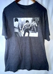 Bruce Lee T-Shirt Short Sleeve Gray Fight Scene Men’s Size XL - Picture 1 of 6