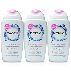 3x Femfresh Ultimate Care Soothing Intimate Wash 250ml Soap Free pH Balanced - Picture 1 of 1