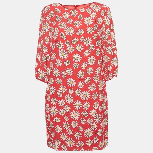 Mini Abito Boutique Moschino Stampa margherita Rosa Georgette M