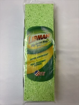 LIBMAN BIG GATOR MOP REFILL #03961 Mop Pad Refill Sponge Super Absorbent Sealed - Image 1 of 4
