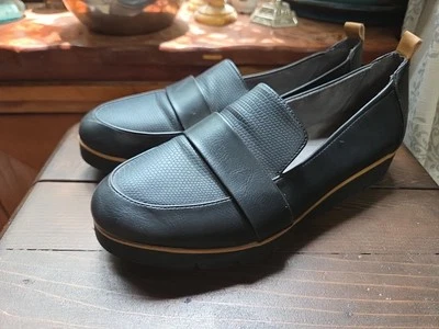 Dr Scholls Shoes Womens 8.5 M Black Wedge Slip On Loafers Comfort Cushioned A51 - Image 1 of 4