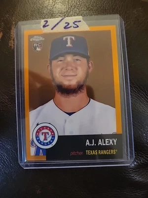 2022 Topps Chrome Platinum  A.J. Alexy Orange RC # 2/25 - Image 1 of 4